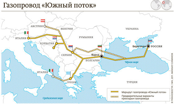 Газпром может реализовать проект Южный поток без иностранных инвестиций