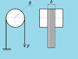 схема нагружения волокнистого слоя при определении его ширины